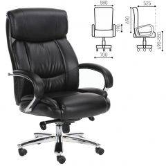 Кресло офисное BRABIX "Direct EX-580" (хром/рециклированная кожа/черное) 531824 в Качканаре - kachkanar.mebel24.online | фото