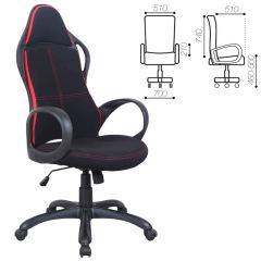 Кресло офисное BRABIX PREMIUM "Force EX-516" (ткань черное/вставки красные) 531571 в Качканаре - kachkanar.mebel24.online | фото
