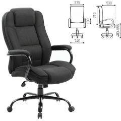 Кресло офисное BRABIX "Heavy Duty HD-002" (ткань/черное) 531830 в Качканаре - kachkanar.mebel24.online | фото 3