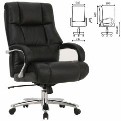 Кресло офисное BRABIX PREMIUM "Bomer HD-007" (рециклированная кожа, хром, черное) 531939 в Качканаре - kachkanar.mebel24.online | фото 2