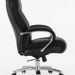 Кресло офисное BRABIX PREMIUM "Bomer HD-007" (рециклированная кожа, хром, черное) 531939 в Качканаре - kachkanar.mebel24.online | фото 3