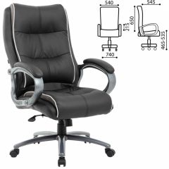 Кресло офисное BRABIX PREMIUM "Strong HD-009" (экокожа черная, ткань серая) 531945 в Качканаре - kachkanar.mebel24.online | фото 2
