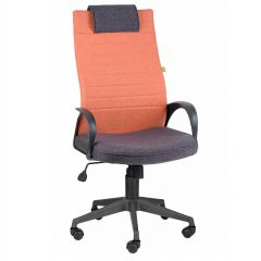 Кресло Квест HOME (Ткань КФ-28/КФ-13) оранжевый-сливовый в Качканаре - kachkanar.mebel24.online | фото