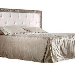 Кровать 2-х спальная(1,6 м)Тиффани Premium черная/серебро с мягким элементом со стразами с подъемным механизмом (ТФКР-2[3][7](П) в Качканаре - kachkanar.mebel24.online | фото