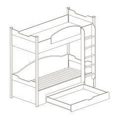 Кровать 2-х ярусная №421 Прованс в Качканаре - kachkanar.mebel24.online | фото 2