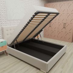 Кровать Брауни интерьерная +основание/ПМ/бельевое дно (140х200) в Качканаре - kachkanar.mebel24.online | фото 3