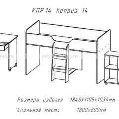 КАПРИЗ-14 Кровать 800 двухъярусная без рисунка в Качканаре - kachkanar.mebel24.online | фото 2