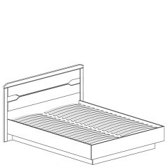 Кровать на 1400 №328 "Ронда" в Качканаре - kachkanar.mebel24.online | фото 2