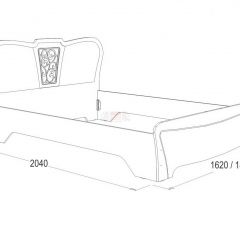 Кровать двойная 1600 Ольга-12 МДФ без основания в Качканаре - kachkanar.mebel24.online | фото 2