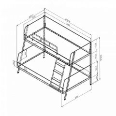 Кровать двухъярусная Дельта Лофт-20.02.04 Белый в Качканаре - kachkanar.mebel24.online | фото 2