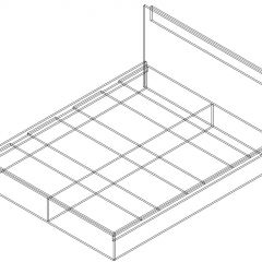 СОФИЯ Кровать КР1600 (венге/дуб белфорт) щиты в Качканаре - kachkanar.mebel24.online | фото 2