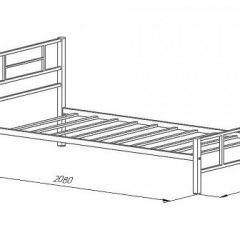 Кровать металлическая "Кадис 900х1900" Слоновая кость в Качканаре - kachkanar.mebel24.online | фото 2