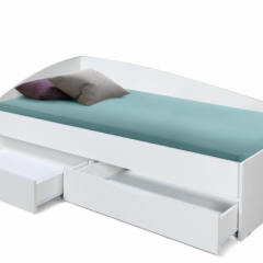 Кровать одинарная "Фея - 3" асимметричная 1900х800 (белая) в Качканаре - kachkanar.mebel24.online | фото 2