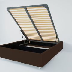 Кровать Подиум с ПМ 1200 (экокожа коричневая) в Качканаре - kachkanar.mebel24.online | фото 2
