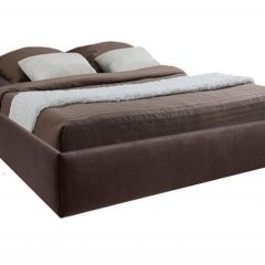 Кровать Подиум с ПМ 800 (экокожа коричневая) в Качканаре - kachkanar.mebel24.online | фото 2