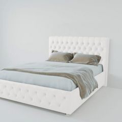 Кровать Версаль 1600 без основания (экокожа белый) в Качканаре - kachkanar.mebel24.online | фото 1