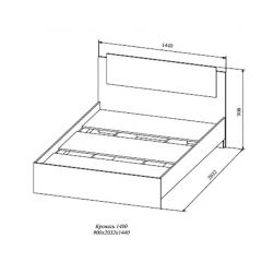 СОФИ СКР1400.1Кровать 1400 в Качканаре - kachkanar.mebel24.online | фото 2