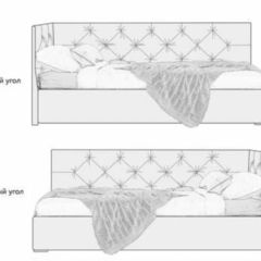 Кровать угловая Лилу интерьерная +основание (120х200) в Качканаре - kachkanar.mebel24.online | фото 2
