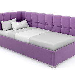 Кровать угловая Мия интерьерная +основание (80х200) в Качканаре - kachkanar.mebel24.online | фото 20