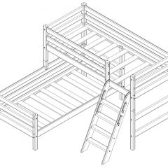 Кровать угловая с наклонной лестницей Соня (Вариант 8) в Качканаре - kachkanar.mebel24.online | фото 4