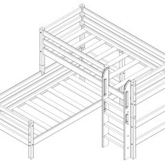 Кровать угловая с прямой лестницей Соня (Вариант 7) в Качканаре - kachkanar.mebel24.online | фото 4