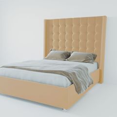 Кровать Венеция ЛЮКС с ПМ 2000 (экокожа бежевая) в Качканаре - kachkanar.mebel24.online | фото 2
