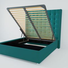Кровать Венеция ЛЮКС с ПМ 900 (велюр бирюзовый) в Качканаре - kachkanar.mebel24.online | фото