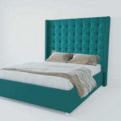 Кровать Венеция ЛЮКС с ПМ 900 (велюр бирюзовый) в Качканаре - kachkanar.mebel24.online | фото 2