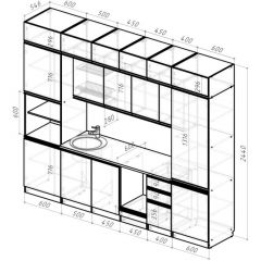 Кухонный гарнитур Адажио люкс 3000 мм в Качканаре - kachkanar.mebel24.online | фото 2