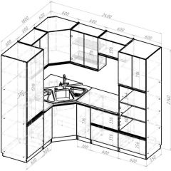 Кухонный гарнитур Адажио оптима 1800х2400 мм в Качканаре - kachkanar.mebel24.online | фото 2