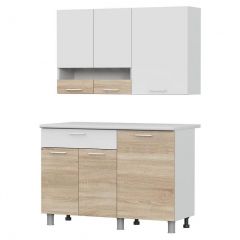 Кухонный гарнитур КГ-4 (1200) Белый/Дуб Сонома в Качканаре - kachkanar.mebel24.online | фото 2