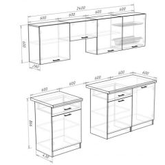 Кухонный гарнитур Кремона (2.4 м) в Качканаре - kachkanar.mebel24.online | фото 3