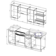 Кухонный гарнитур Лада 2000 (Стол. 26мм) в Качканаре - kachkanar.mebel24.online | фото 2