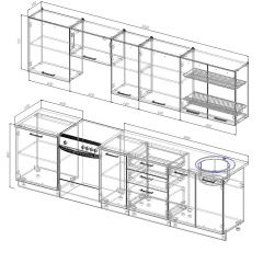 Кухонный гарнитур Лада 3000 (Стол. 26мм) в Качканаре - kachkanar.mebel24.online | фото 2