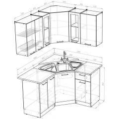 Кухонный гарнитур Лариса оптима 2 1500х1300 мм в Качканаре - kachkanar.mebel24.online | фото 2