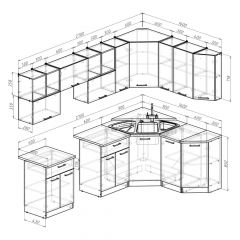 Кухонный гарнитур Лариса оптима 5 2700х1600 мм в Качканаре - kachkanar.mebel24.online | фото 2