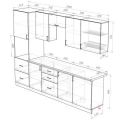 Кухонный гарнитур Прованс (2.8 м) с карнизом в Качканаре - kachkanar.mebel24.online | фото 3