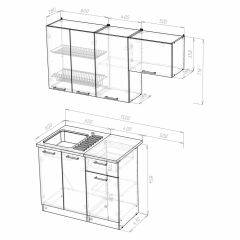 Кухонный гарнитур Сабрина нормал 1500 в Качканаре - kachkanar.mebel24.online | фото 3