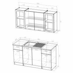 Кухонный гарнитур Сабрина стандарт 1600 в Качканаре - kachkanar.mebel24.online | фото 3