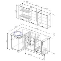 Кухонный гарнитур угловой Пайн 1000х1800 (Стол. 26мм) в Качканаре - kachkanar.mebel24.online | фото 2