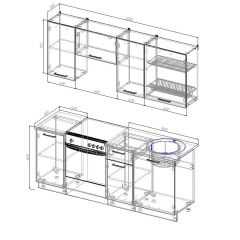 Кухонный гарнитур Вегас 2000 (Стол. 26мм) в Качканаре - kachkanar.mebel24.online | фото 3