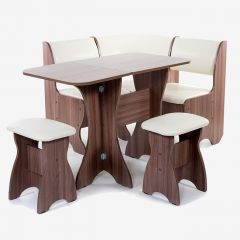 ТЮЛЬПАН МИНИ Кухонный уголок (кожзам-Борнео крем) в Качканаре - kachkanar.mebel24.online | фото 3