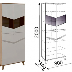 Лимба (гостиная) М02 Шкаф-витрина в Качканаре - kachkanar.mebel24.online | фото