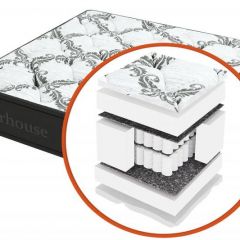 Матрас "Mega mult с поролоном MultiPocket Black&White" h180 в Качканаре - kachkanar.mebel24.online | фото