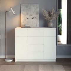 МОРИ МК 1200.4 Комод (белый) в Качканаре - kachkanar.mebel24.online | фото 3
