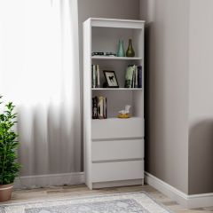 МОРИ МСТ 600.3 Стеллаж (белый) в Качканаре - kachkanar.mebel24.online | фото 1