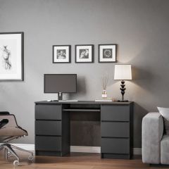 МОРИ МС-2 Стол 6 ящиков (графит) в Качканаре - kachkanar.mebel24.online | фото
