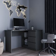 МОРИ МС-16 Стол угловой УНИ (графит) в Качканаре - kachkanar.mebel24.online | фото