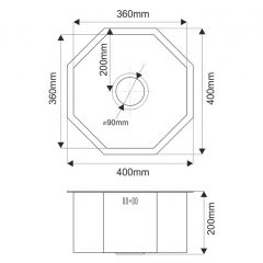 Мойка D400BR Octavia MELANA Profline 1,2/200 БРОНЗА врезная фигурная D400BR в Качканаре - kachkanar.mebel24.online | фото 3