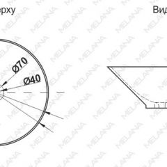 Накладная раковина melana mln-7020-b1+b18 (t4006hb1+b18 ) (сине-черная) в Качканаре - kachkanar.mebel24.online | фото 2